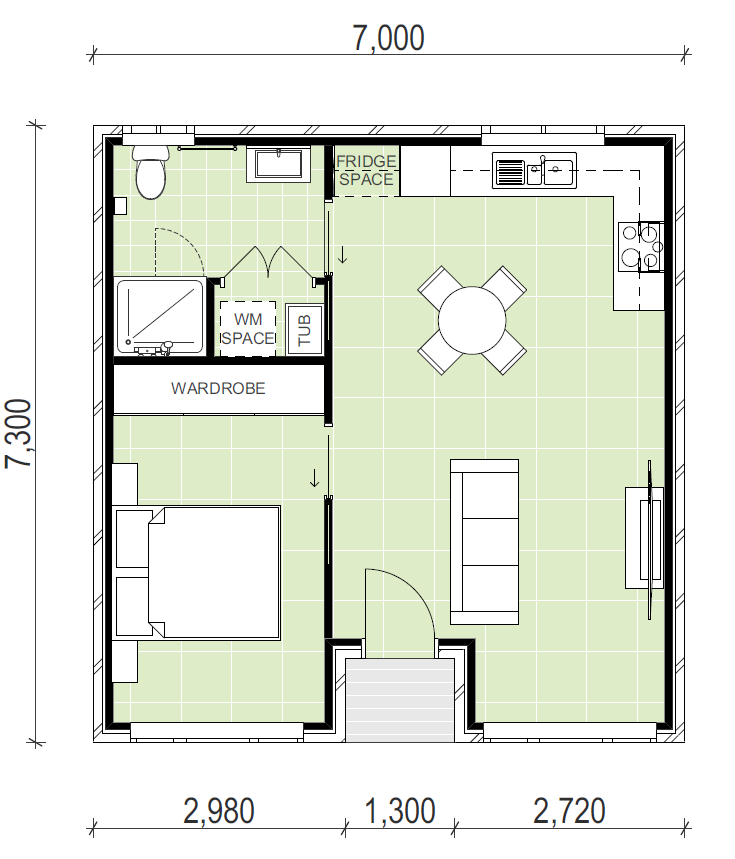 Bossley Park granny flat floor plan