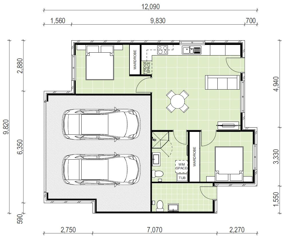 Colyton granny flat floor plan