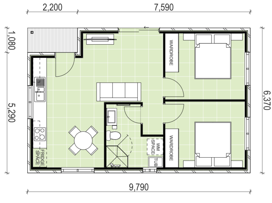 Constitution Hill granny flat floor plan