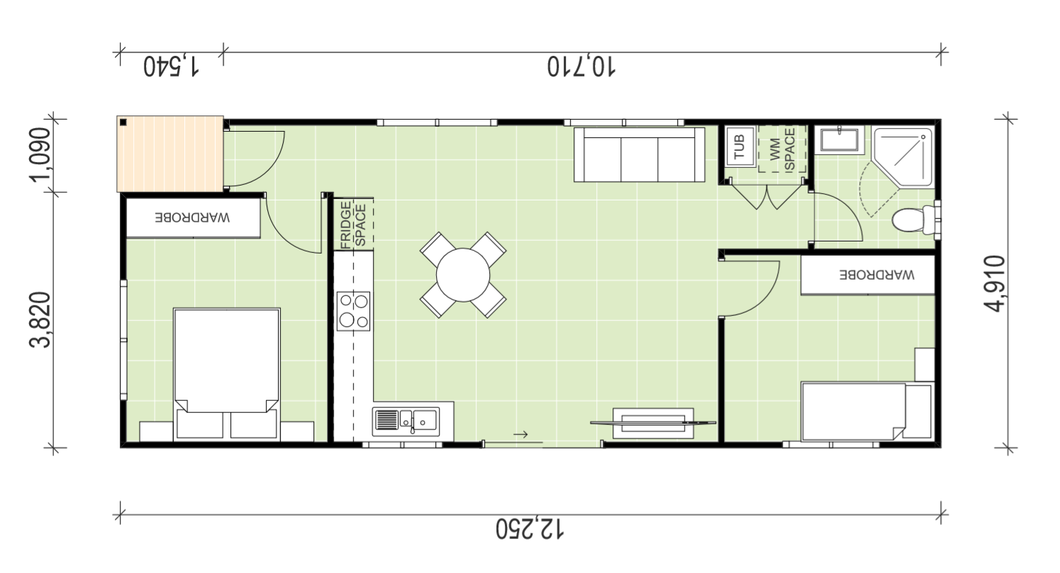 Croydon Park granny flat floor plan