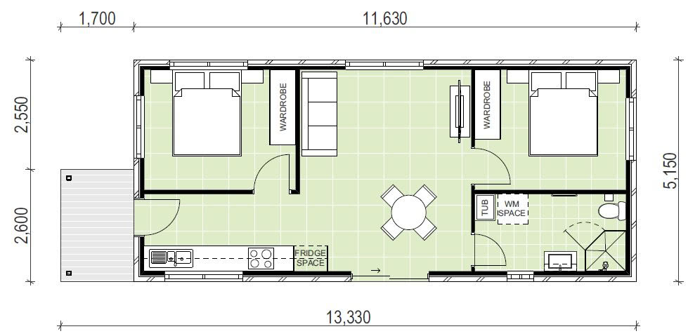 Dundas granny flat floor plan