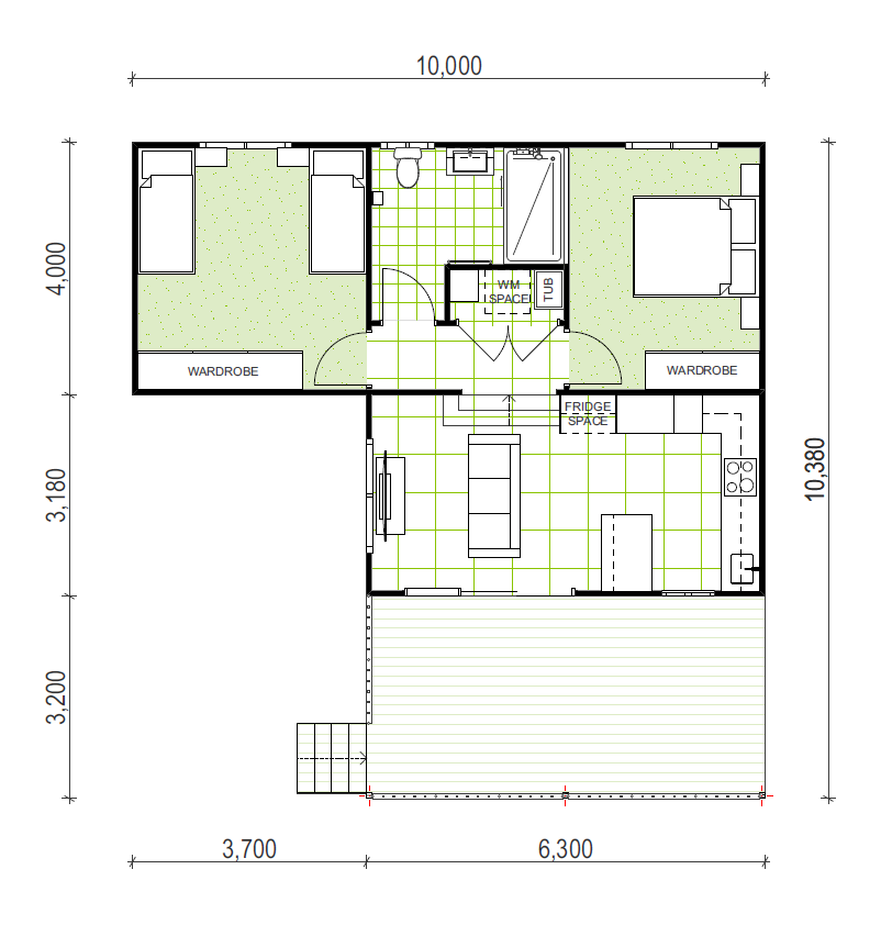 Seven Hills granny flat floor plan