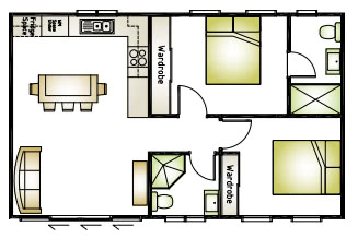 2 bedroom floor plan for a granny flat
