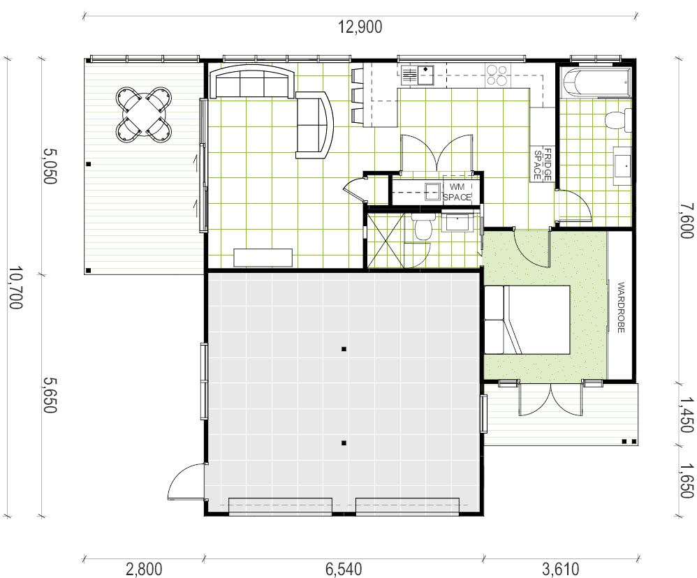 North Manly granny flat floor plan