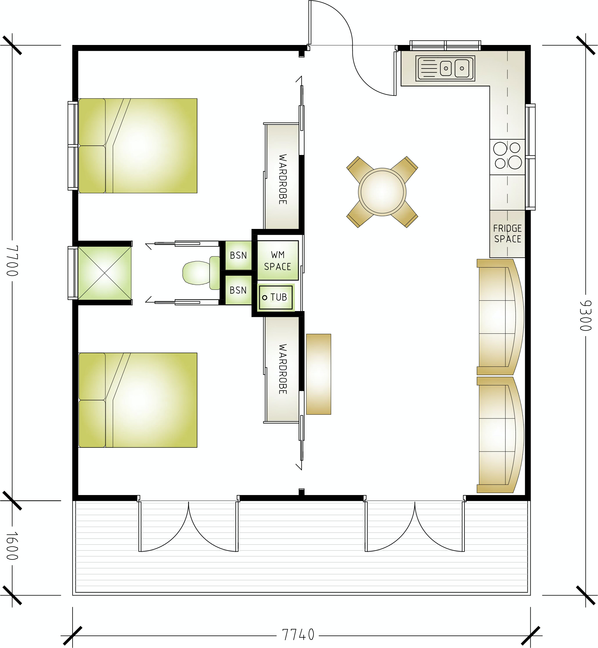 Cremorne granny flat floor plan