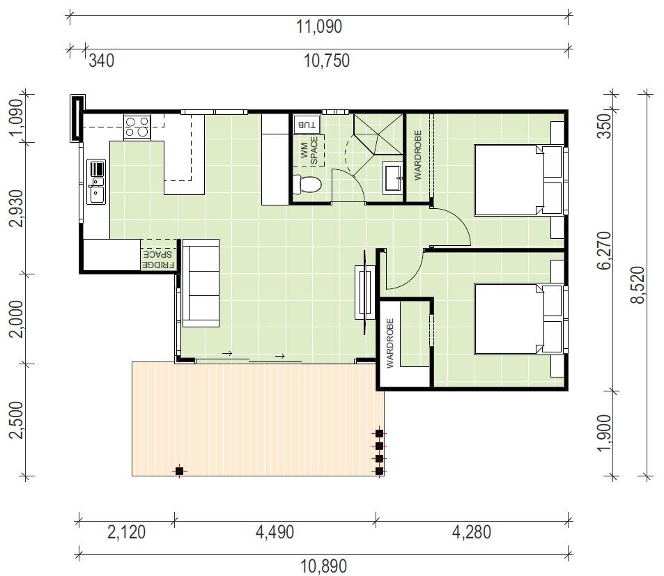 West Pennant Hills granny flat floor plan