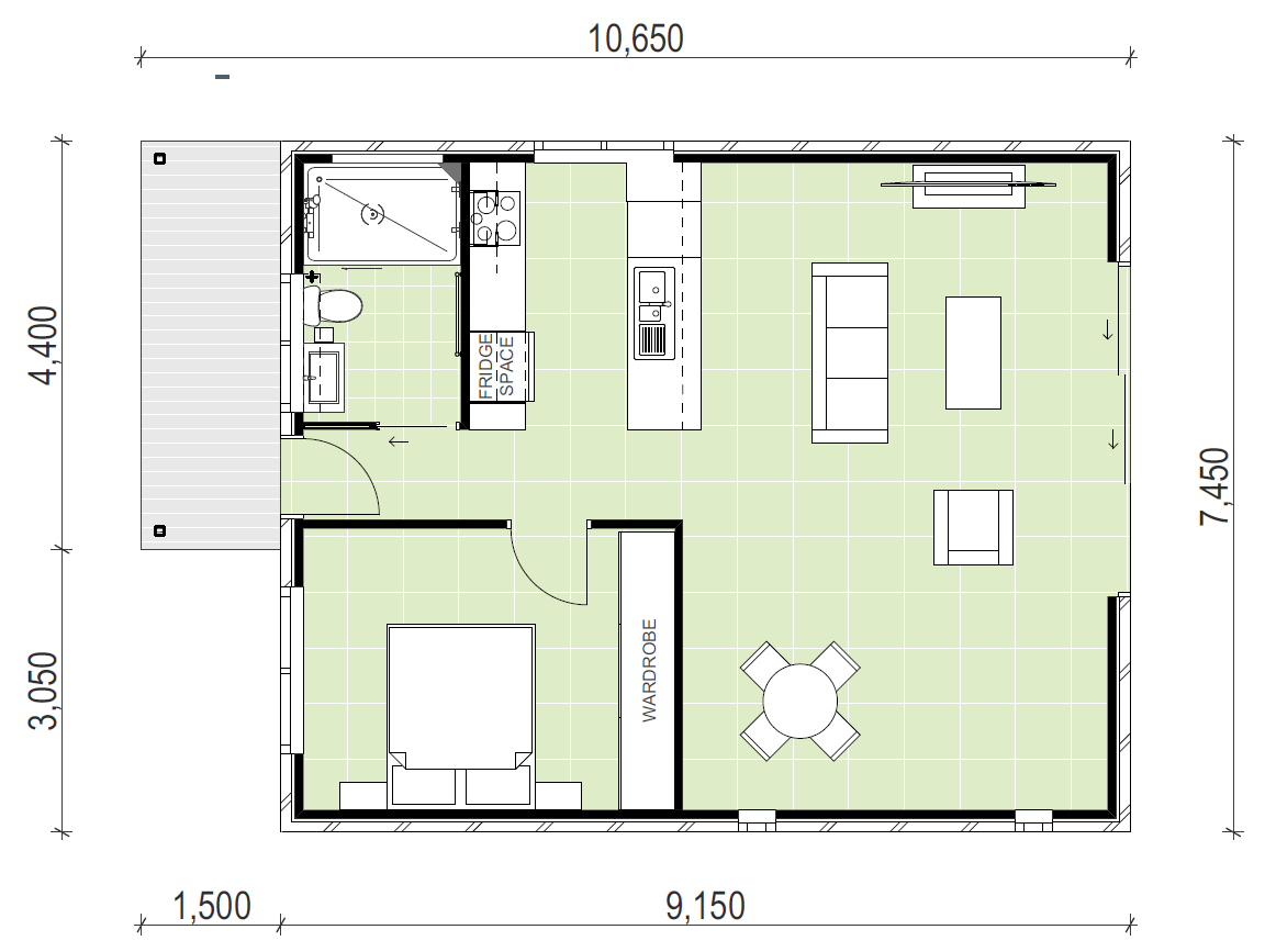 granny flat floor plan design Bexley