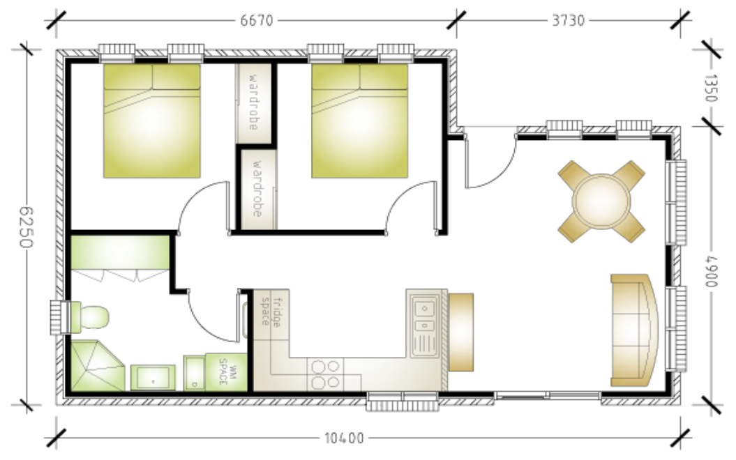 granny flat floor plan design Chatswood