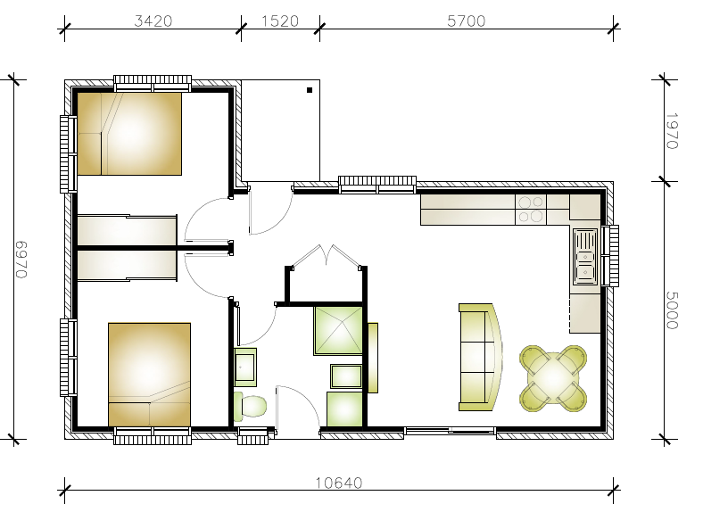 granny flat floor plan design Earlwood