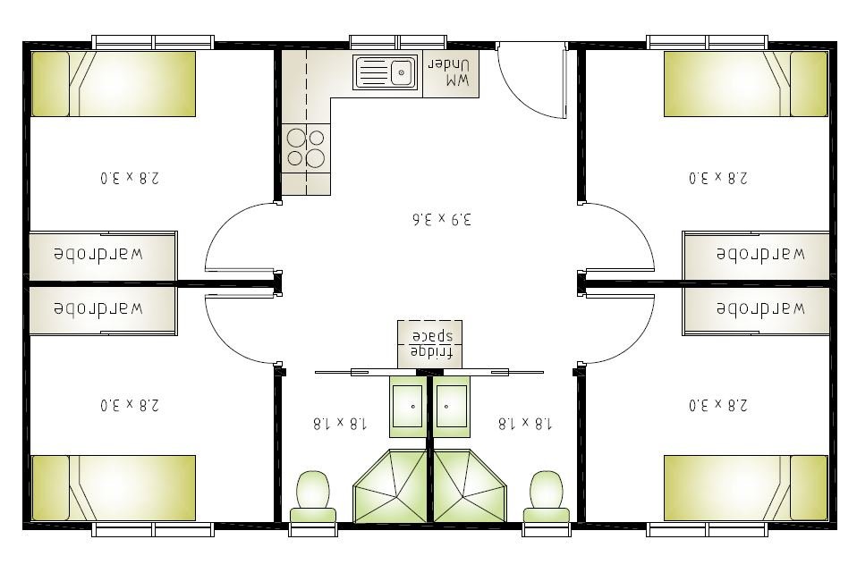 granny flat floor plan design Eastwood