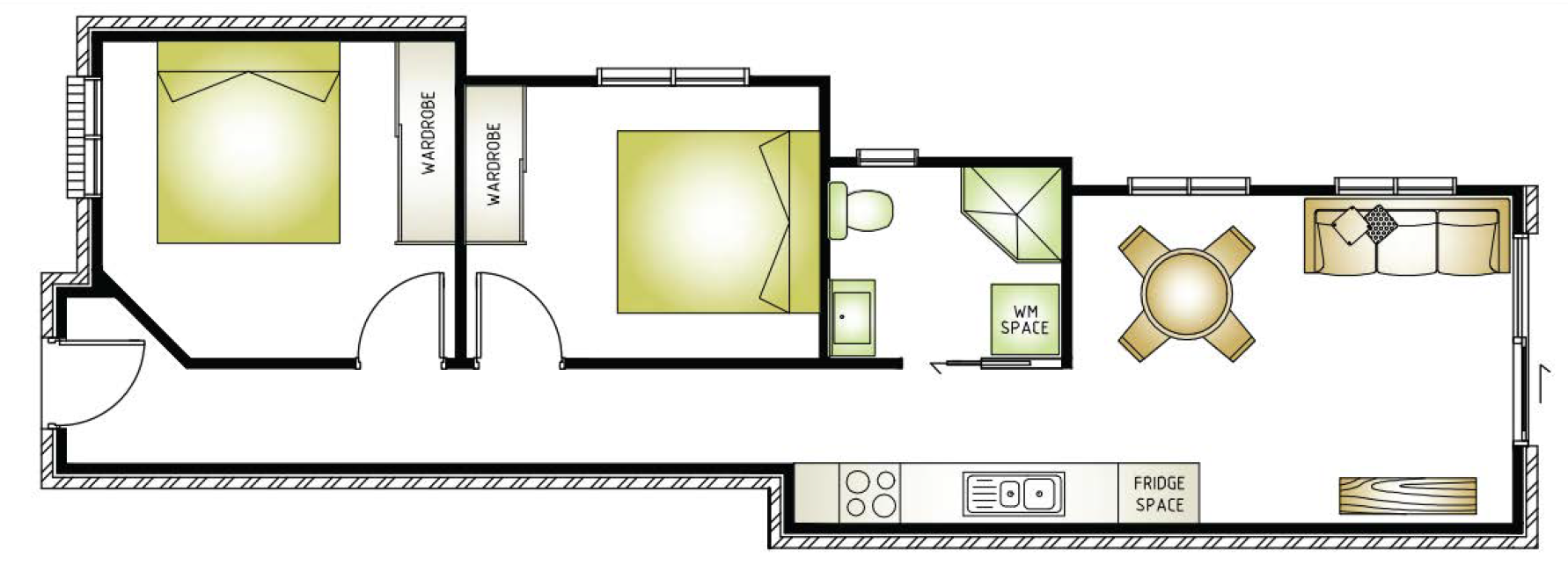 Erskine Park granny flat floor plan 2 bedroom
