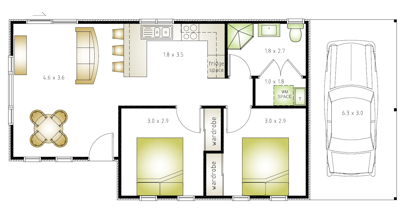 granny flat floor plan Frenchs Forest