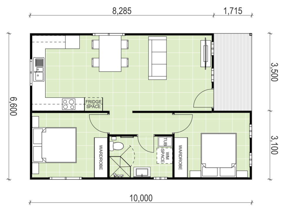Hornsby Heights granny flat floor plan