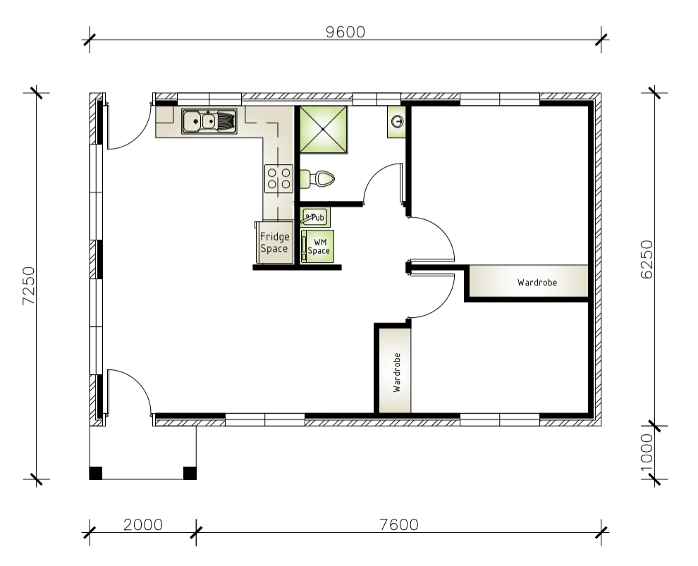 Lugarno Granny flat floor plan