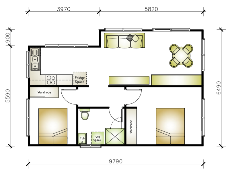 Manly Vale granny flat floor plan