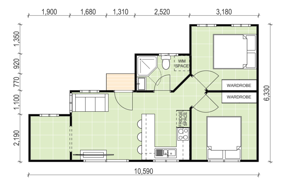 granny flat floor plan design