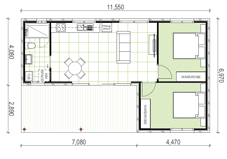 South Penrith granny flat floor plan