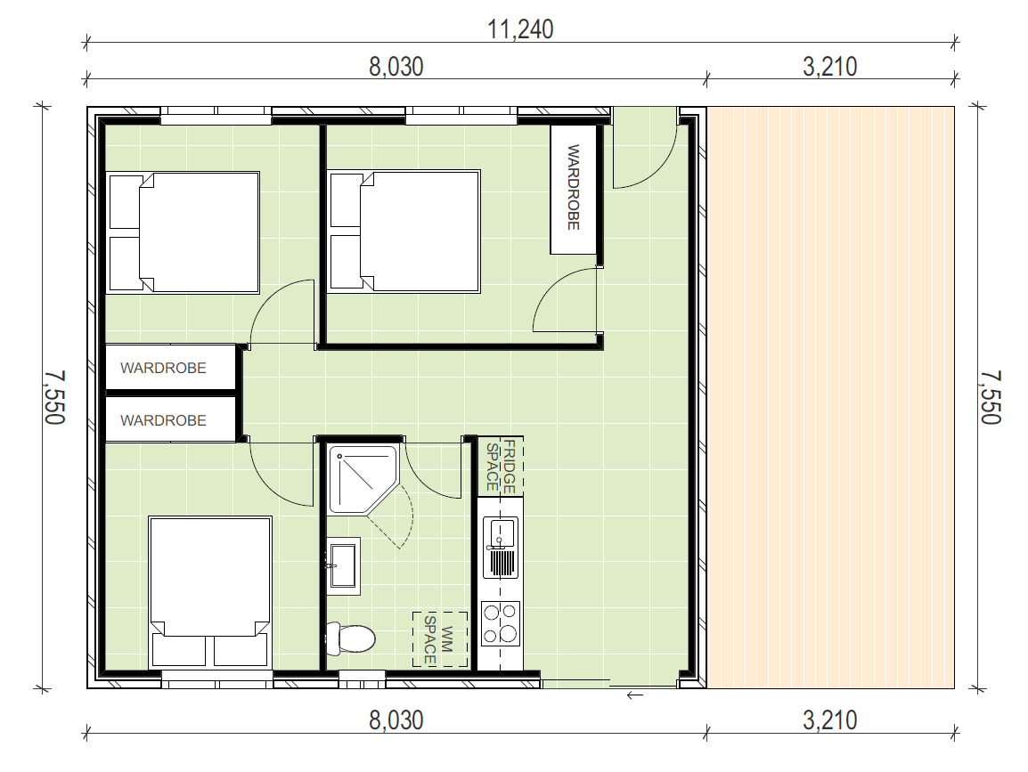granny flat floor plan design Westmead
