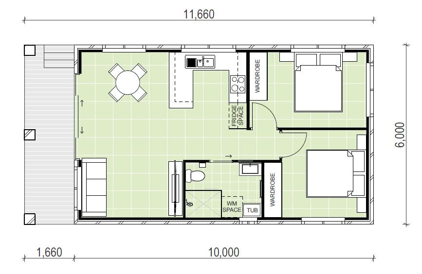 Granny flat floor plan design