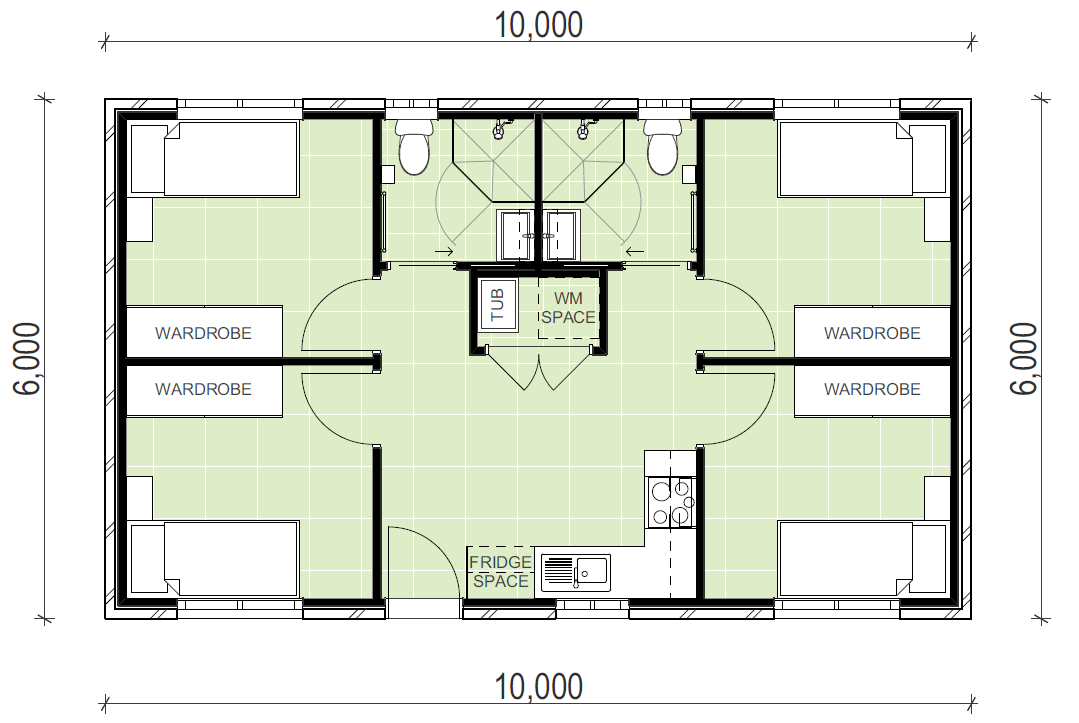granny flat floor plan design Canley-Vale