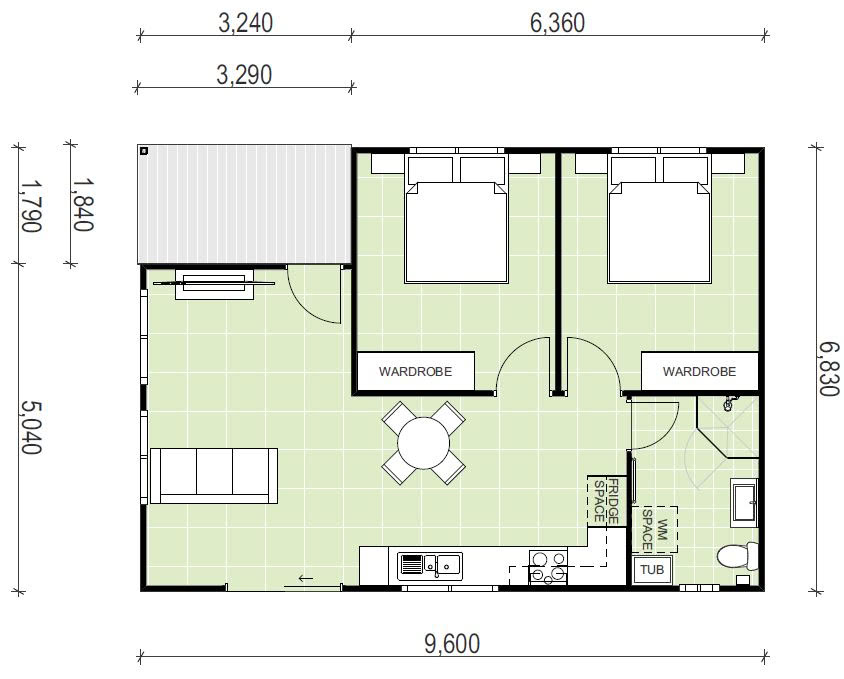 granny flat floor plan design Hornsby