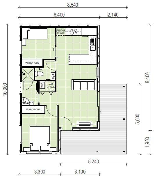 Turramurra granny flat floor plan