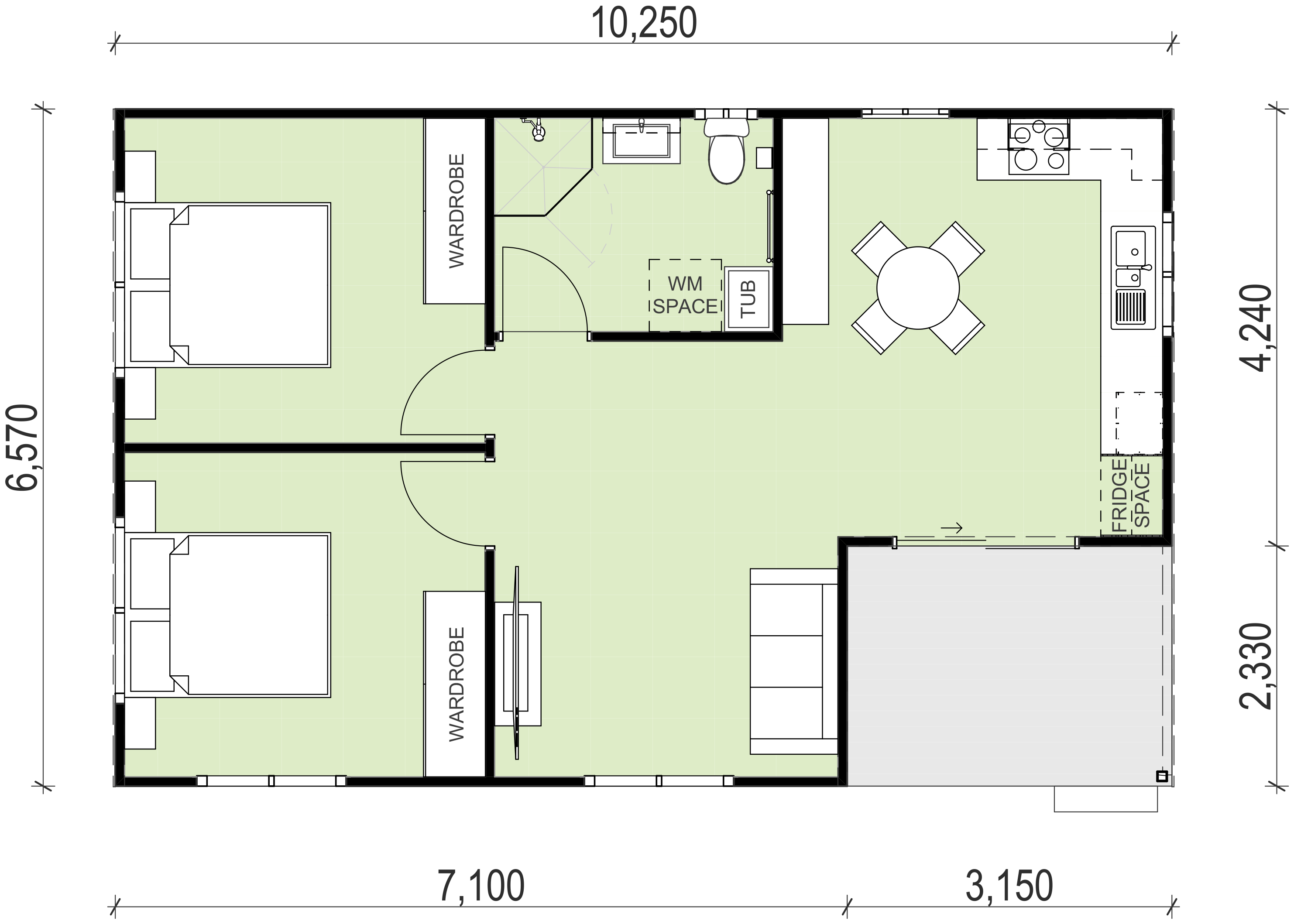 Castle Hill granny flat floor plan