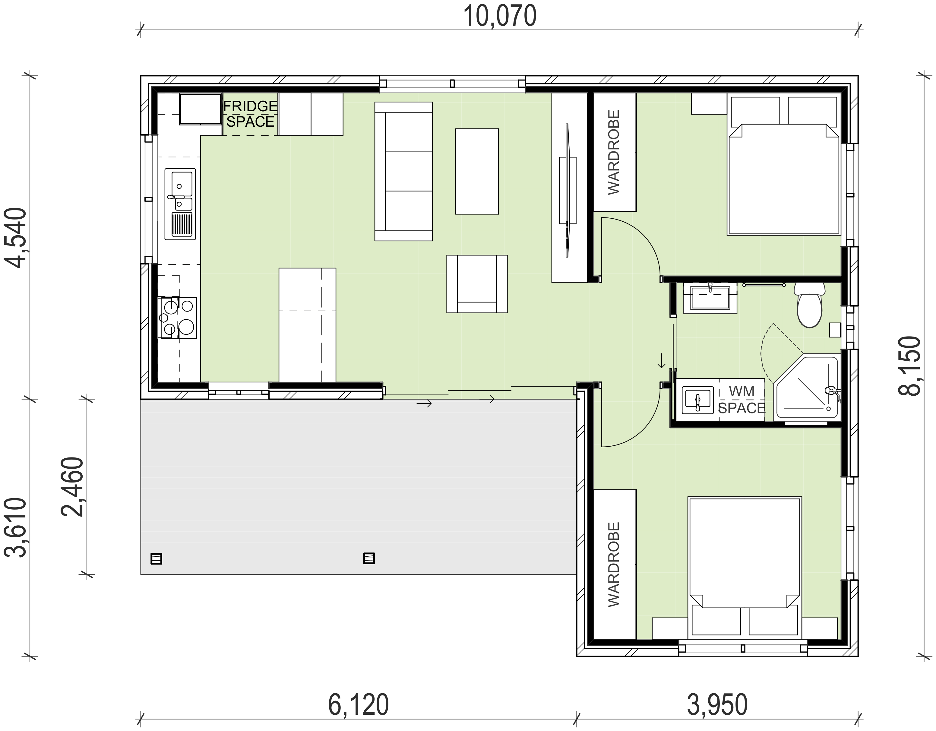 Parramatta granny flat floor plan