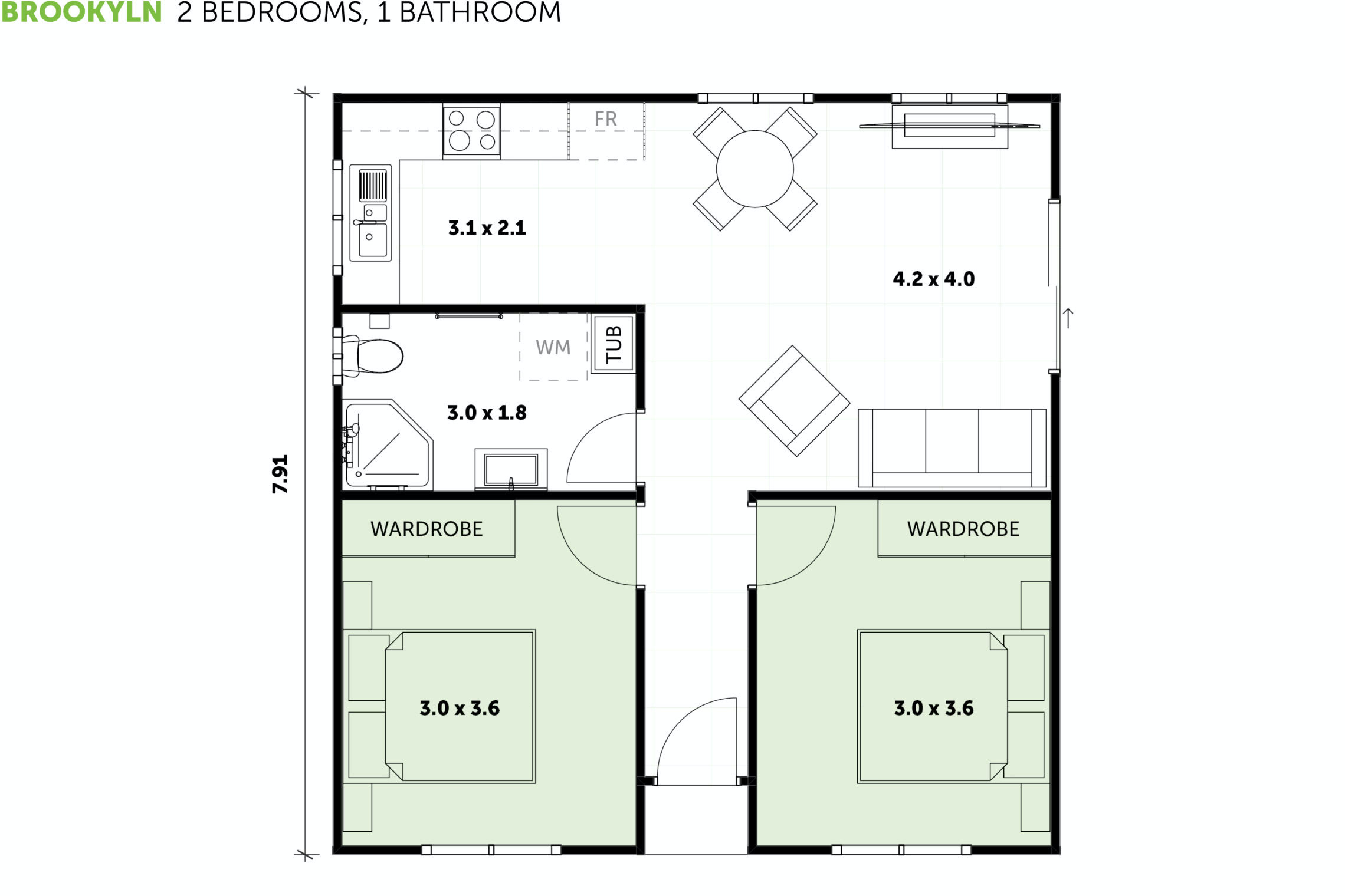 Banksia Granny Flat with 2 Bedrooms