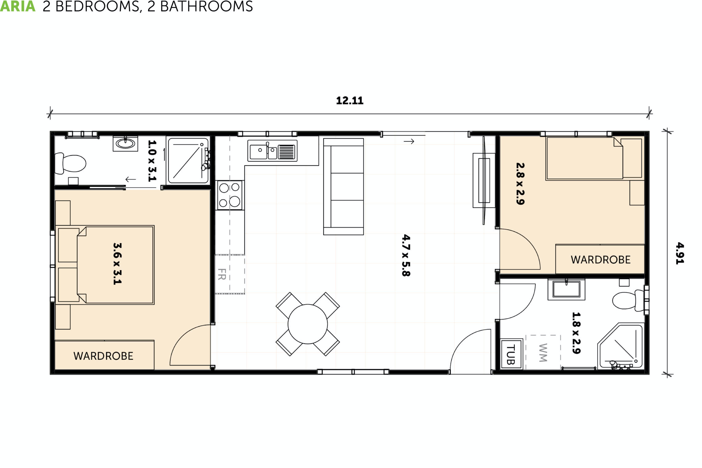 Banksia Granny Flat with 2 Bedrooms