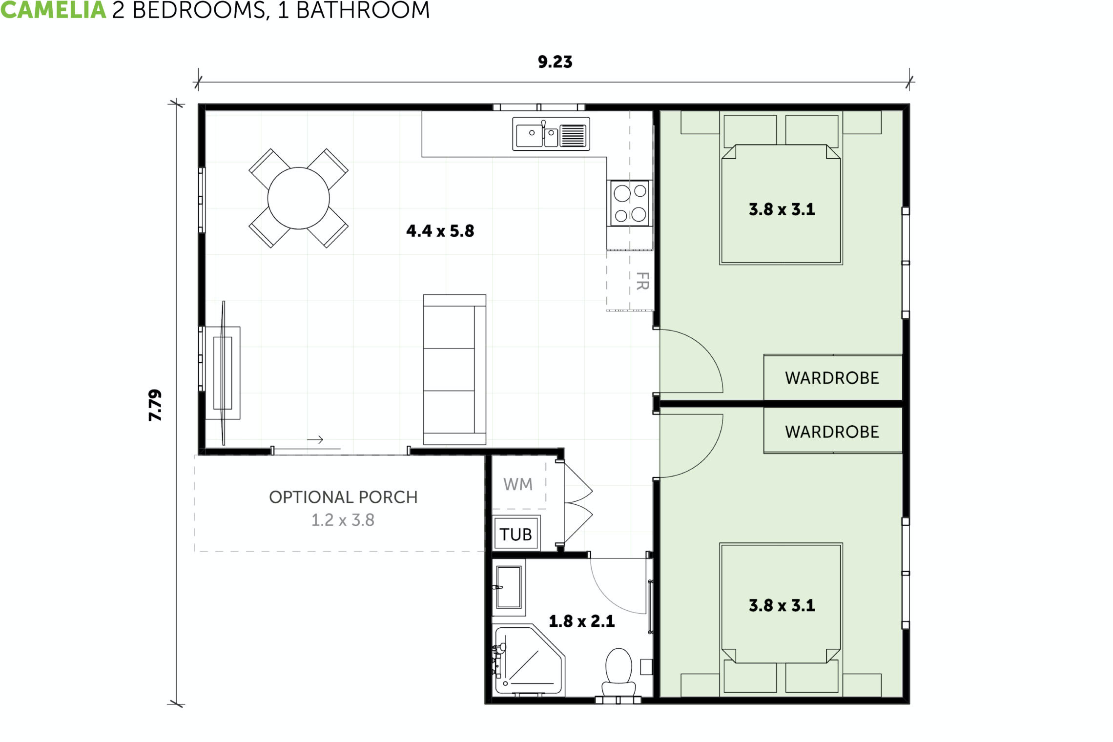 Banksia Granny Flat with 2 Bedrooms