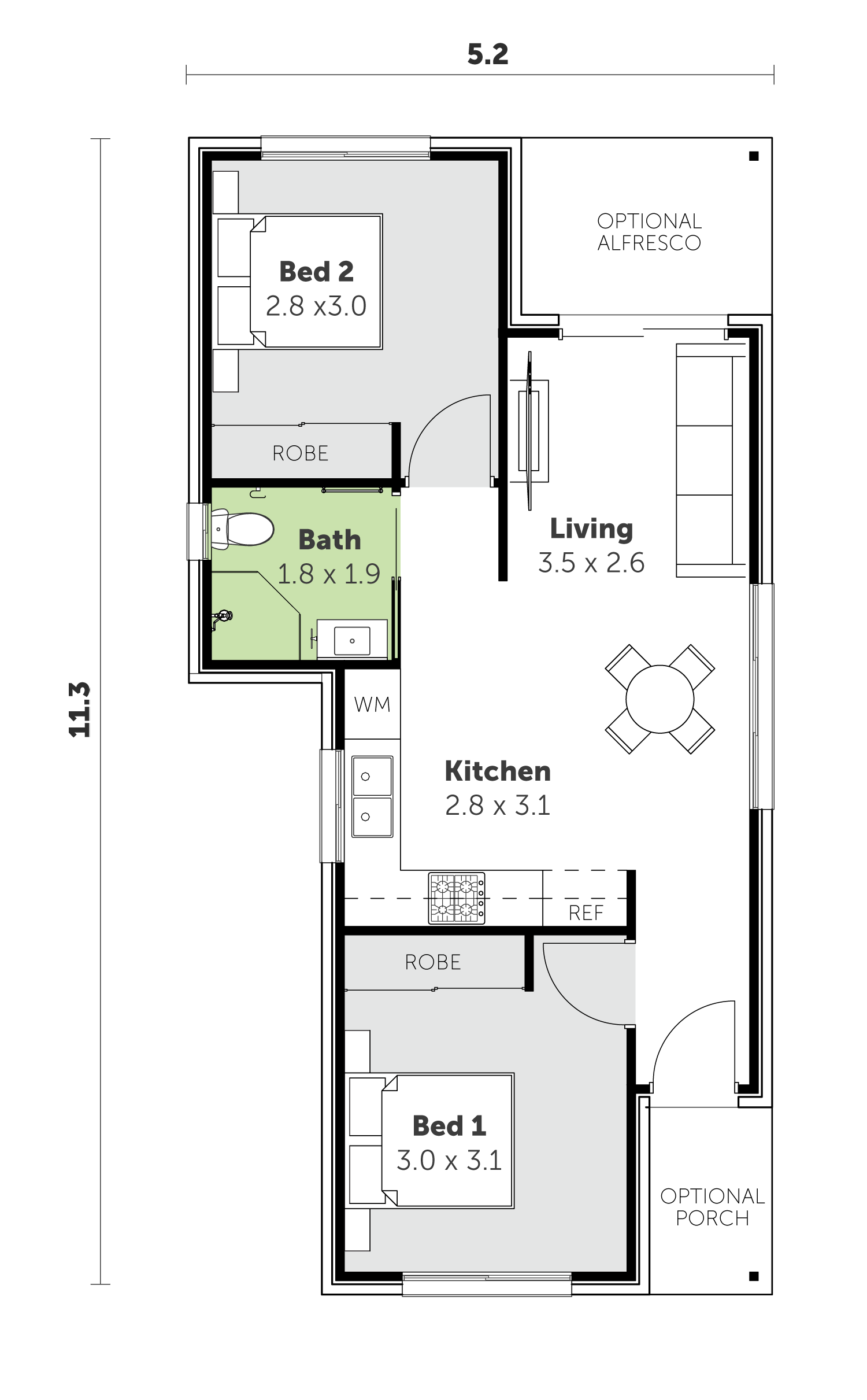 floorplan of Sanctuary 21