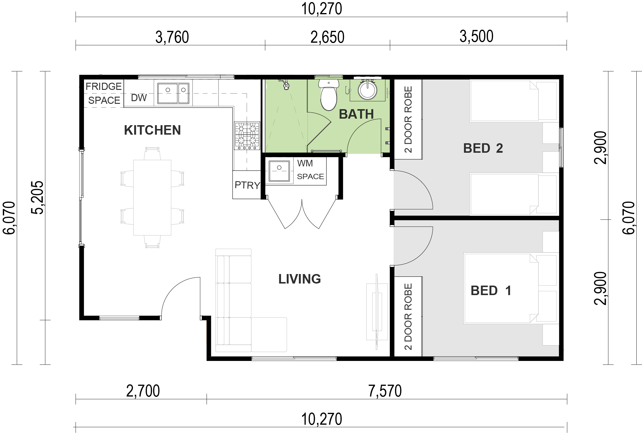 floorplan of Treble 21