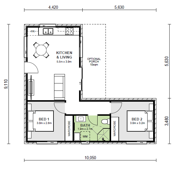 floorplan of Amber B