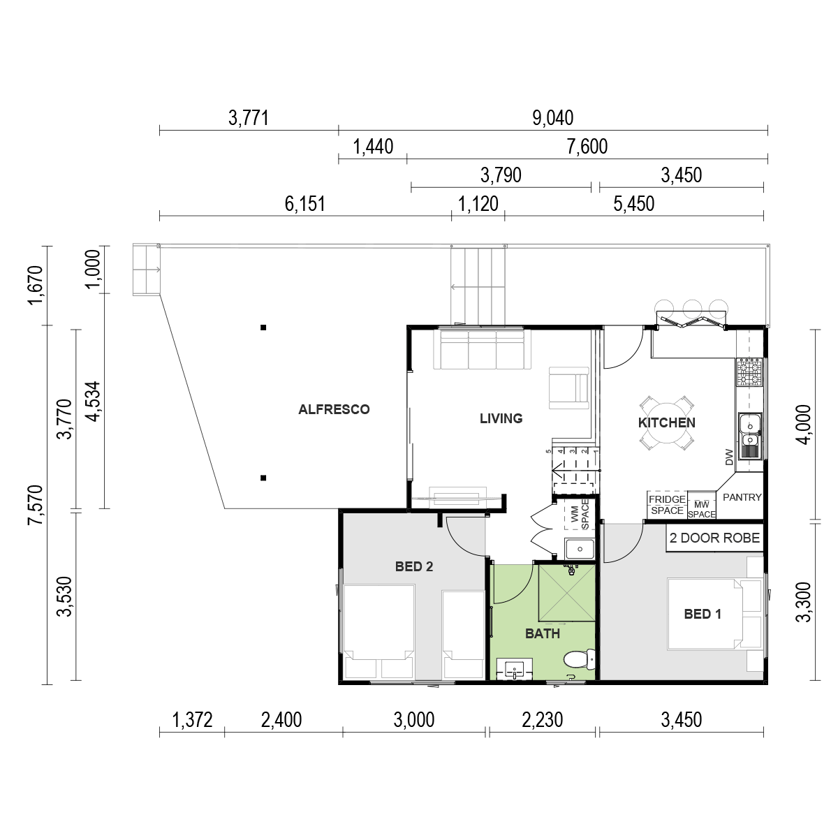 floorplan of Avoca 21
