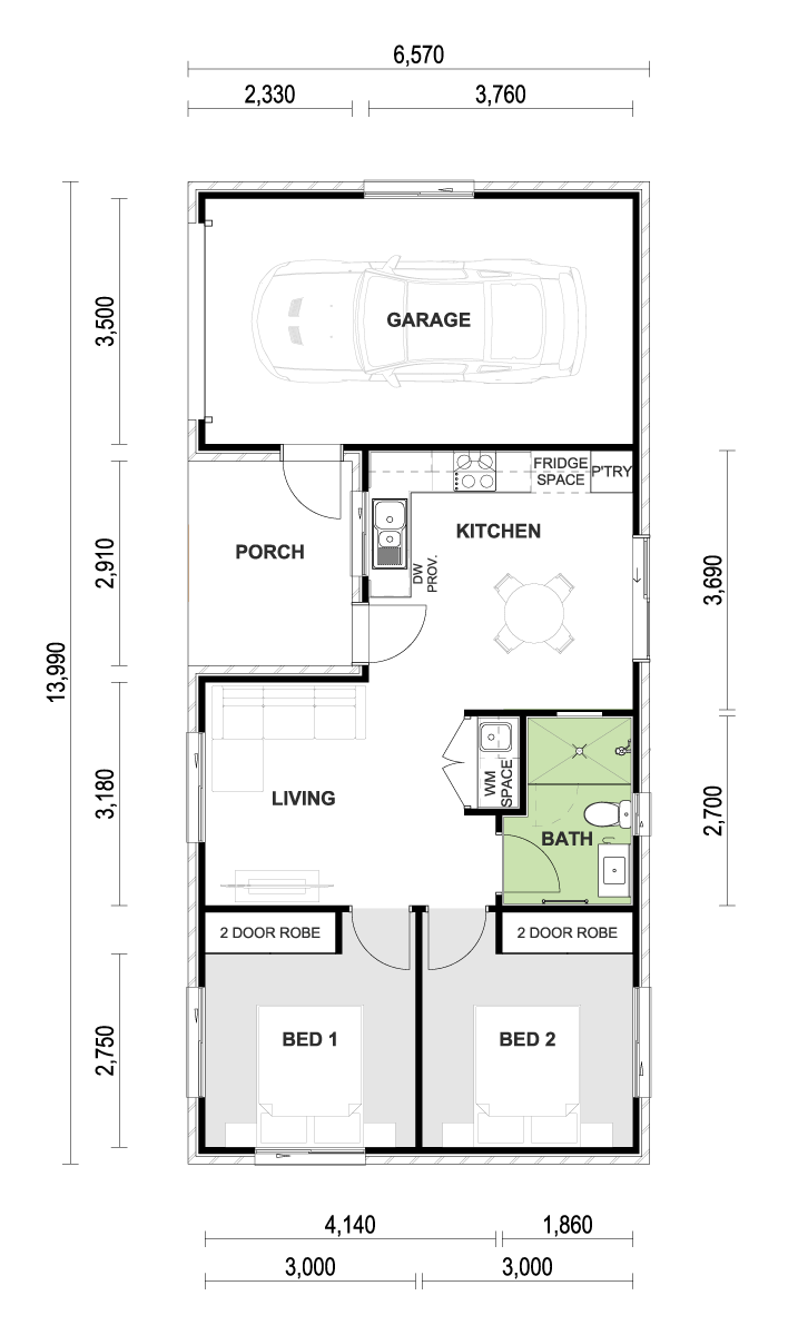 Small Space, Big Impact: 2 Bedroom Granny Flat Design Ideas